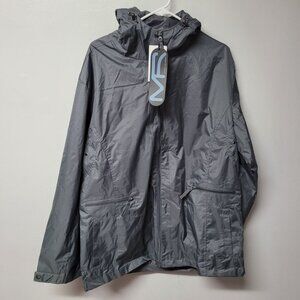 Mack Russo Lightweight Windbreaker Water Resistant Jacket Gray Mens 2XL Hooded